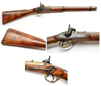 Lot 500 - A Victorian Enfield Percussion Two Band Cavalry Carbine, the 53cm steel barrel with Ordnance marks