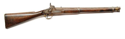 Lot 513 - A Victorian Enfield Percussion Cavalry Carbine, the 53cm steel barrel with V rearsight, War...