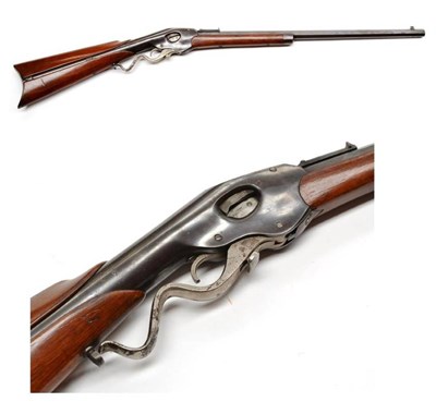 Lot 522 - An Evans Repeating Rifle Company .44 Calibre Lever Action Repeating Sporting Rifle, the 66cm...