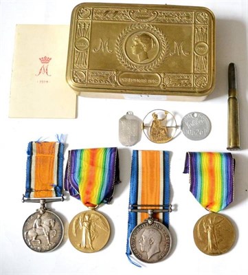 Lot 11 - Two First World War Pairs, each comprising British War Medal and Victory Medal, awarded to...