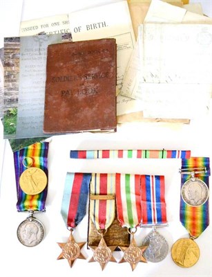 Lot 23 - The Mason Family at War;- Two First World War Pairs, each of British War Medal and Victory...