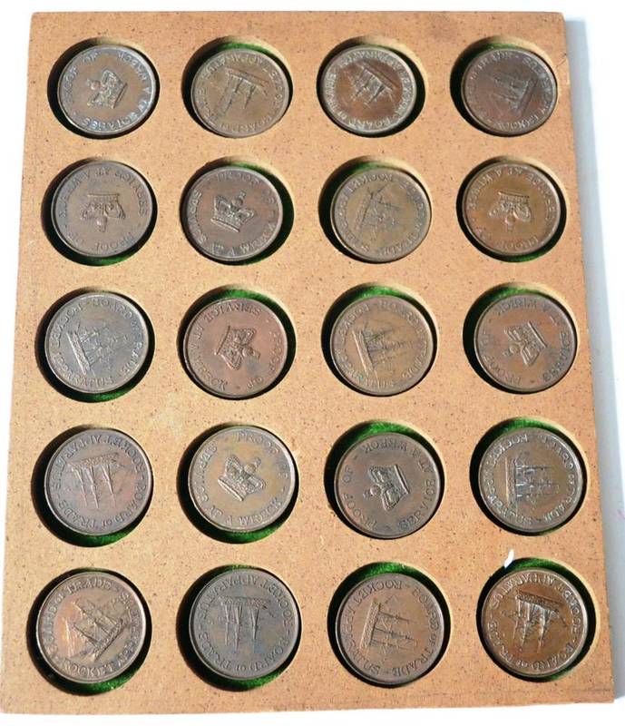 Lot 27 - A Collection of Twenty Board of Trade Rocket Apparatus Proof of Service at a Wreck Tokens,...