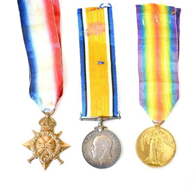 Lot 38 - A First World War Trio, awarded to 13308 PTE.T.MANN. N.STAFF.R., comprising 1914-15 Star,...