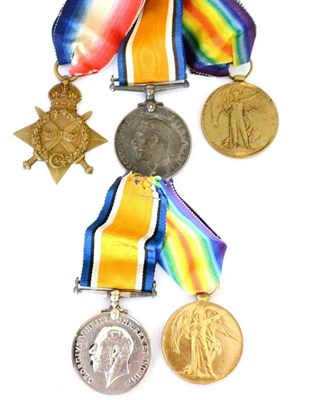 Lot 40 - A First World War Trio, awarded to 81863 GNR.F.SIMPSON, R.F.A., comprising 1914-15 Star,...