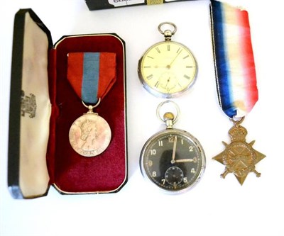 Lot 45 - A Single 1914/15 Star, to 81273. DVR.H.RAINE. R.F.A.; an Imperial Service Medal (Elizabeth II),...