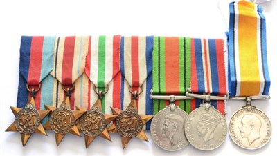 Lot 46 - A British War Medal, awarded to 3573S. J.W.JOHNSON.L.S. R.N.R.; a Second World War Group of Six...