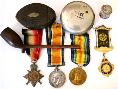 Lot 47 - A First World War Trio, awarded to 49754 PNR: W.H. STONEMAN., comprising 1914-15 Star, British...