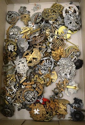 Lot 63 - A Collection of Ninety Eight British Military Cap and Glengarry Badges, in brass, white metal,...