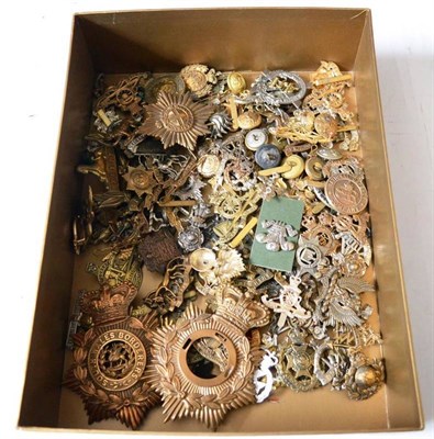 Lot 64 - A Collection of Ninety Nine British Military Cap and Glengarry Badges, in brass, white metal,...