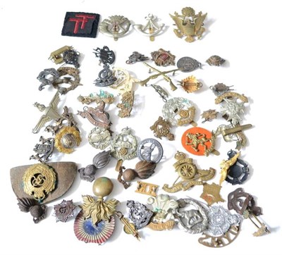 Lot 65 - A Small Quantity of British Military Badges, including cap and collar badges, shoulder titles...