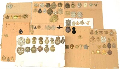 Lot 70 - A Collection of Ninety Military Cap and Glengarry Badges, including First and Second World War...