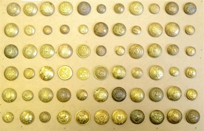 Lot 80 - A Collection of Sixty Six Canadian Army Buttons, First/Second World War in brass, including...