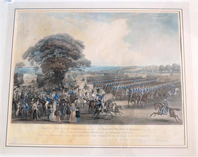 Lot 95 - Hunt after Campion, `The East and West Kent Yeomanry Cavalry - The Review at Moat Park 1837',...