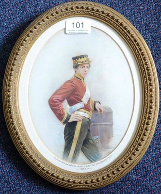 Lot 101 - English School 19th Century, Portrait of a Subaltern of the 2nd or Royal North British...