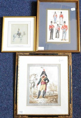 Lot 102 - Reginald Augustus Wymer (1849-1935), Portrait of a Trumpeter to the 17th Lancers, watercolour, 14cm