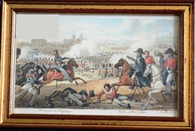 Lot 106 - English School 19th Century Waterloo Battle Scene, with the Duke of Wellington. Lord Hill and...