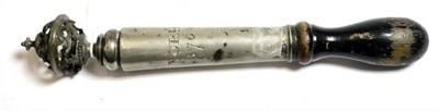 Lot 163 - A 19th century White Metal Tipstaff, with pierced lantern type pommel, the cylindrical body...