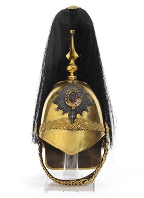 Lot 165 - A Victorian 1871 Pattern Officer's Brass Helmet to the 2nd Dragoon Guards (Queen's Bays), with...