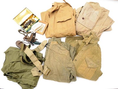 Lot 185 - A Second World War Part Army Uniform, to a Sergeant, comprising two summer tunics, three...