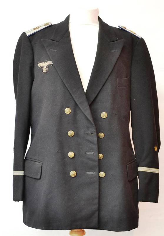 Lot 196 - A Copy of a German Third Reich Kriegsmarine Double Breasted Jacket to a Leutnant zur See of the...