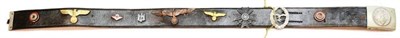 Lot 226 - A German Third Reich Hitler Youth Leather Waistbelt, the tongue stamped with RZM mark,...