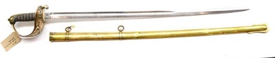 Lot 267 - A Victorian 1857 Pattern Officer's Sword to the Royal Engineers, the 81.5cm single edge steel blade