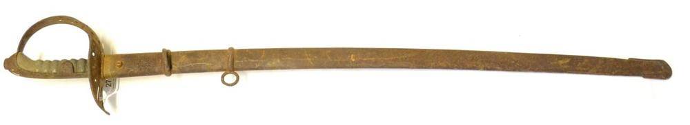 Lot 273 - An Austrian Model 1904 Cavalry Sabre, the 86cm single edge quill back steel blade stamped...