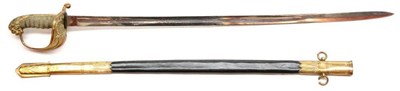 Lot 275 - A Victorian 1827 Pattern Naval Officer's Sword by Gillott, 36 Strand, London, the 73.5cm single...