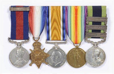 Lot 271 - An Indian Distinguished Service Group of Five Medals, awarded to 3493 HAV.BARKHADAR, 104/RFLS.,...