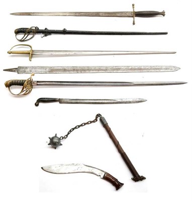 Lot 302 - A Victorian 1845 Pattern Infantry Officer's Sword, the 83.5cm single edge steel blade bearing...