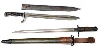 Lot 307 - A German 1898/05 NCO Butcher Bayonet, Second Pattern, the blade stamped C.G,.Haenel, Suhl, with...