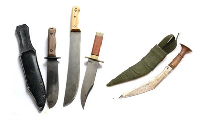 Lot 308 - A British Military Issue Bowie Type Knife by Rodgers, Sheffield, the blade stamped with maker's...