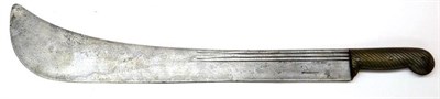 Lot 314 - A 19th Century British `Steamer' Machete, the 55cm single edge broad steel blade with upcurved...