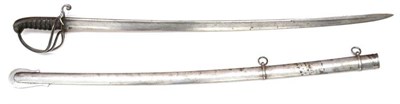 Lot 315 - A 19th Century German Cavalry Sword, the 84.5cm single edge pipe back steel blade stamped with...