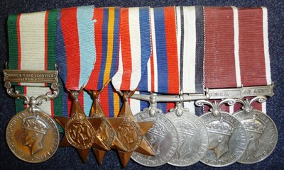 Lot 273 - A Second World War Indian Army Long Service Group of Eight Medals, awarded to M-33847...