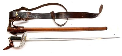 Lot 334 - A George V 1897 Pattern Infantry Officer's Sword, the plain 82.5cm single edge fullered steel blade