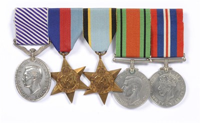 Lot 276 - A Second World War RAF Gallantry Group of Five Medals, awarded to 1383642 SGT.A.C.EVERETT...