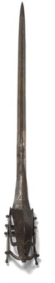 Lot 358 - An 18th Century Indian Pata (Gauntlet Sword), the 76cm straight double edge steel blade with raised