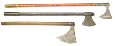 Lot 372 - An Indian Axe, the slender blade pierced with diapering, cruciform panels and a trefoil panel,...