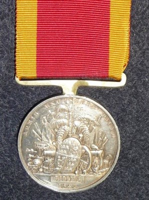 Lot 282 - A China War Medal 1842, awarded to MARTIN COLLINS, 49th REGIMENT FOOT.