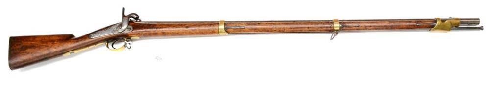 Lot 507 - A Russian 1845 Pattern Percussion Musket, the 108cm steel barrel stamped T over 1850, No.12664, the