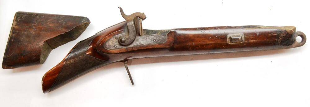 Lot 508 - A 19th Century Percussion Cap Large Bore Punt Gun by Sherwood, Portsmouth, the 269cm (106";)...