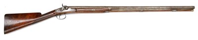 Lot 509 - A 19th Century Percussion Cap Sporting Gun, converted from a flintlock, the 81cm steel barrel...