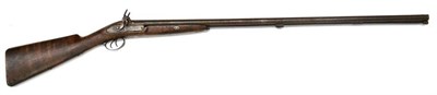 Lot 515 - A 19th Century Percussion Cap Double Barrel Sporting Gun, with 93cm steel barrels, walnut half...