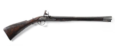 Lot 521 - An Unusual 18th Century Italian Flintlock Folding Blunderbuss, the 56.5cm flared steel two...