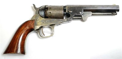 Lot 552 - A Manhattan Fire Arms Company Navy Single Action Five Shot .36 Caliber Percussion Revolver, the...