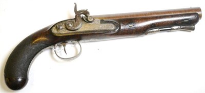 Lot 574 - A 19th Century Percussion Cap Travelling Pistol by Lowdell of Lewes, with barrel and nipple...