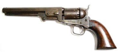 Lot 595 - A Colt London 2nd Model 1851 Six Shot Single Action Navy Percussion Revolver, 36 calibre, the...