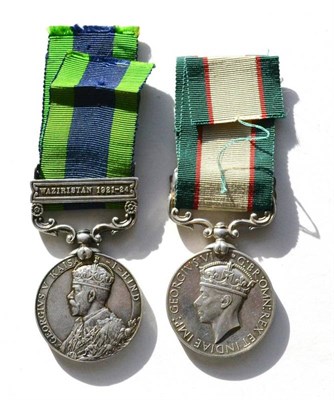 Lot 6 - An India General Service Medal, 1909, with clasp WAZIRISTAN 1921-24, 6 awarded to COOK...