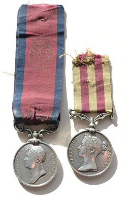 Lot 22 - A Waterloo Medal, renamed to WILLIAM SNELLING, 1ST BATT. 4TH REG.FOOT., with later suspender...